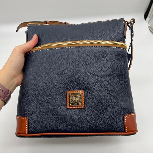 Dooney & Bourke Pebble Leather Crossbody Handbags Midnight Blue - Picture 2 of 12
